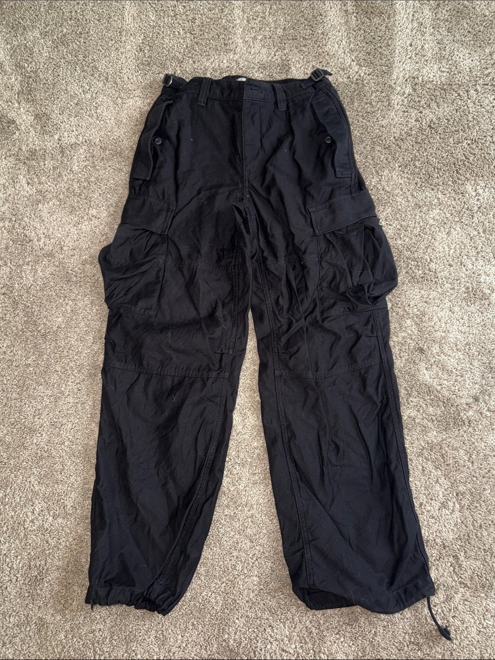 Aritzia TNA Supply Vintage Black Cargo Pants